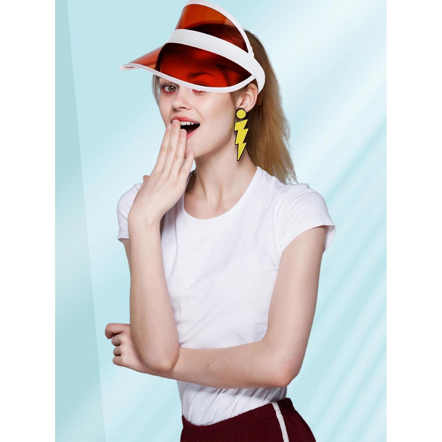 15 Gorras de Plástico Transparentes UV para Adultos - SGBETTER