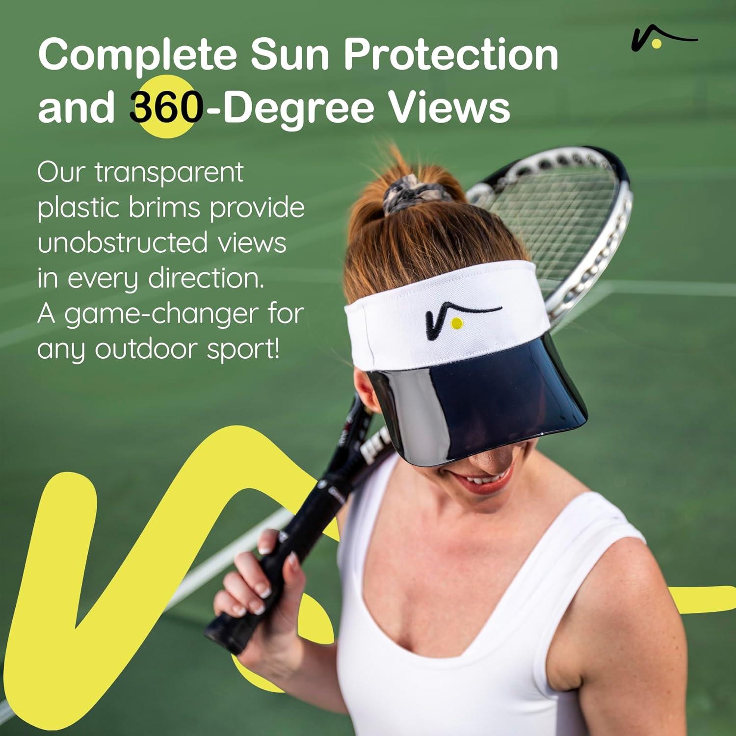 Visera Deportiva VISTO UV Transparente Ajustable Algodón 100%