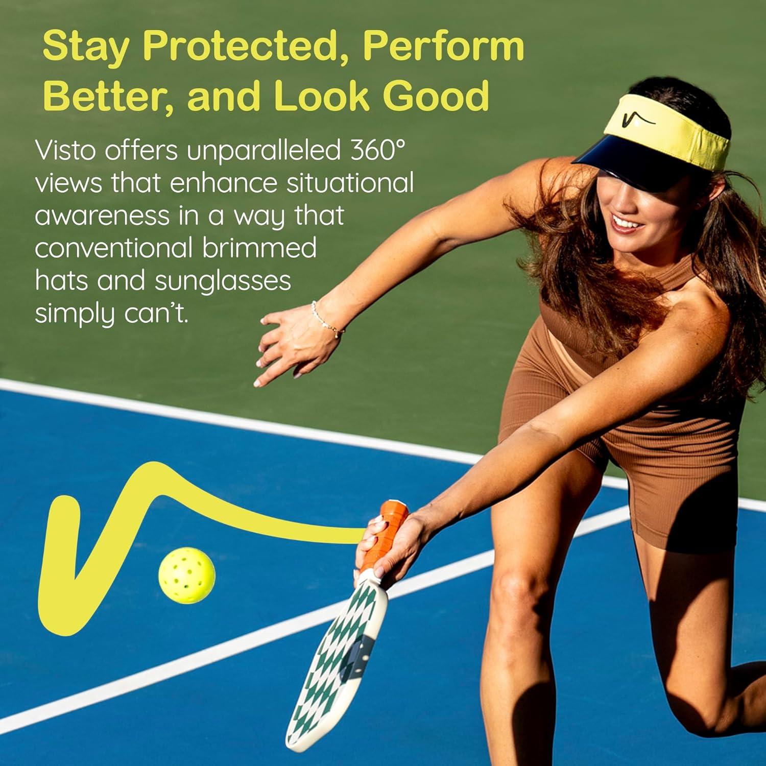 Visera Deportiva VISTO UV Transparente Ajustable Algodón 100%