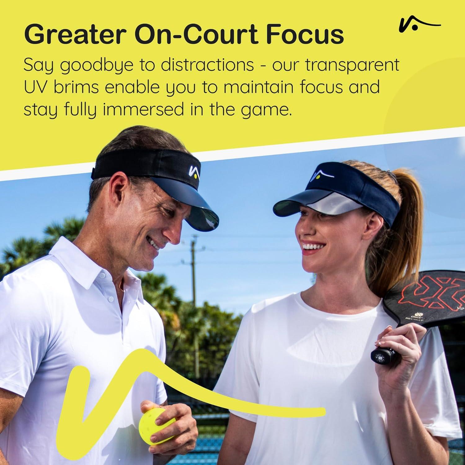 Visera Deportiva VISTO UV Transparente Ajustable Algodón 100%