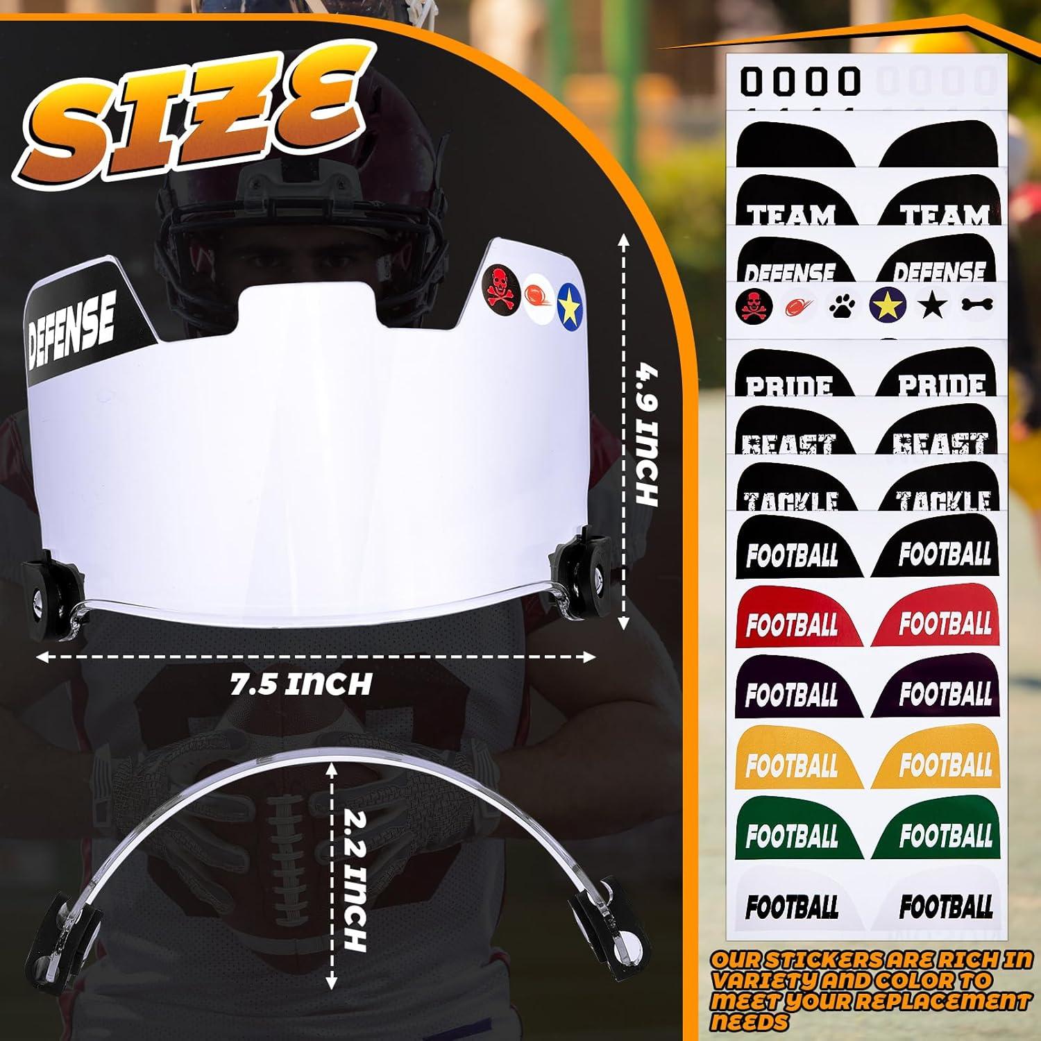 Visera para Casco de Fútbol Copkim con Calcomanías y Clips