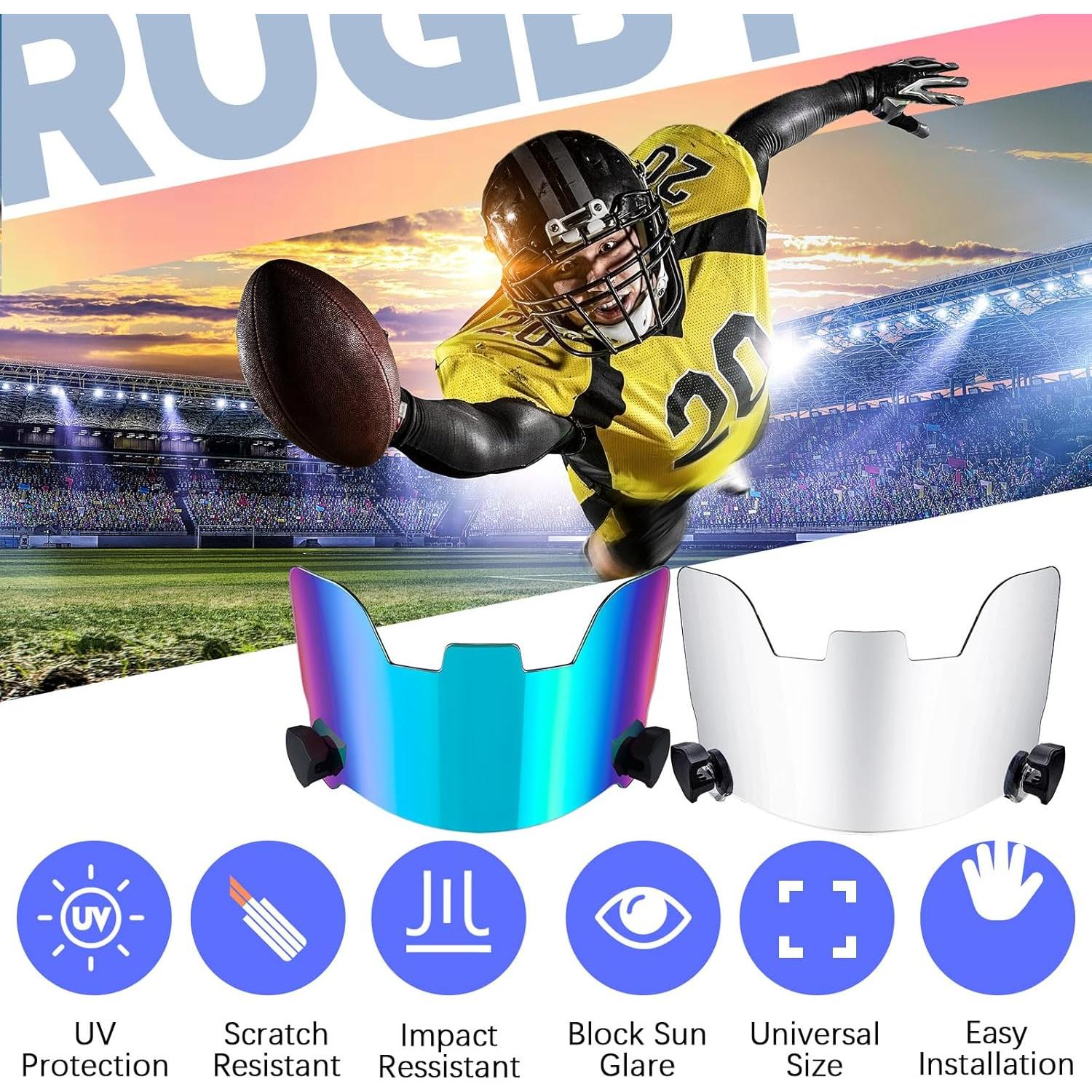 Visera de Fútbol Xuhal para Casco Adulto 2 Pcs Protección Ocular