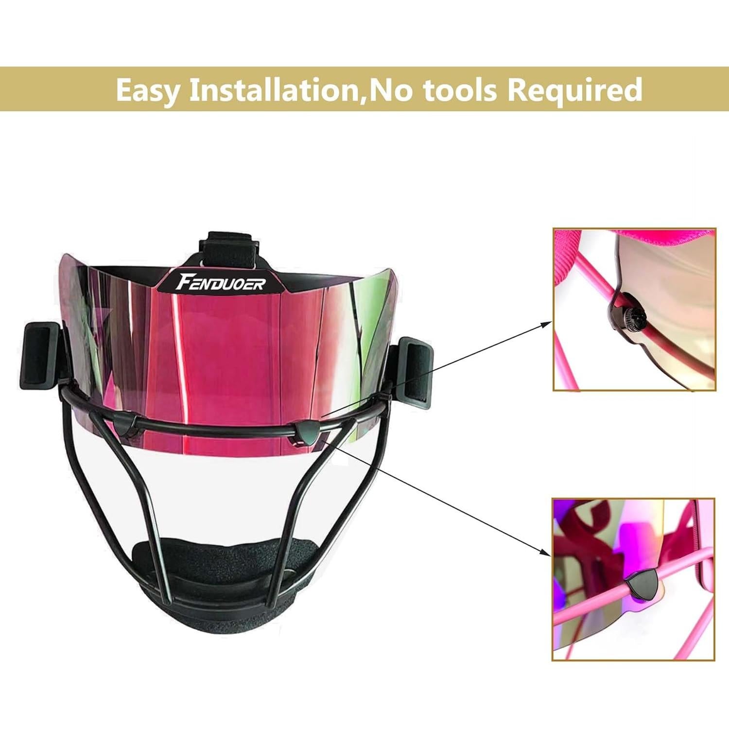 Visera de Softball Fenduoer SV-Rojo con Protección UV