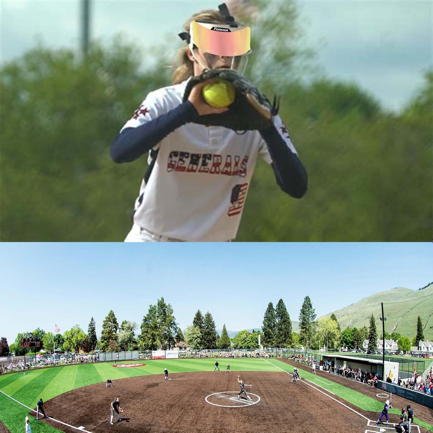 Visera de Softball Fenduoer SV-Rojo con Protección UV