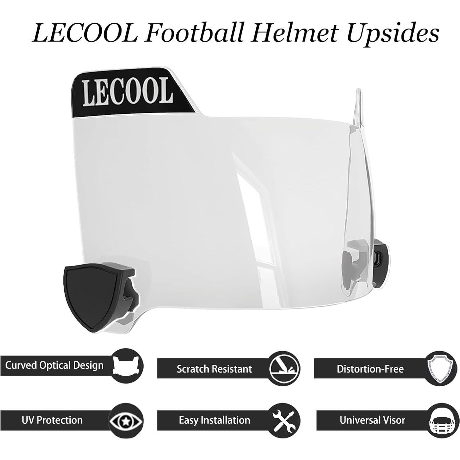 Visera de Fútbol LeCool Universal - Lentes Curvados, Ajuste Seguro