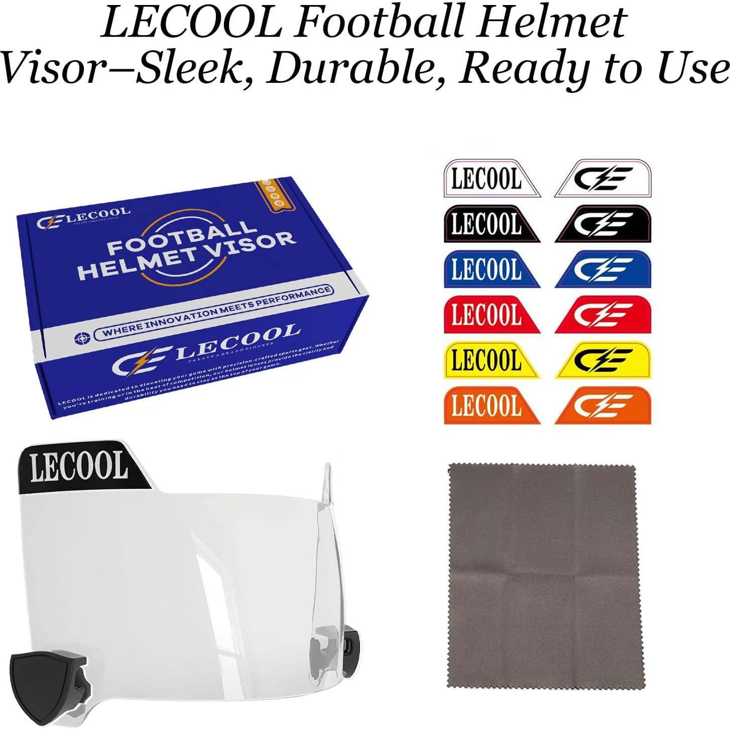 Visera de Fútbol LeCool Universal - Lentes Curvados, Ajuste Seguro