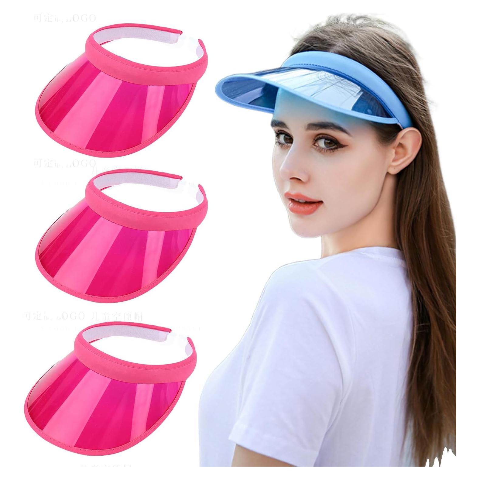Gorras de Visera para Mujeres KORADI 3 Paquete UV 50 PVC
