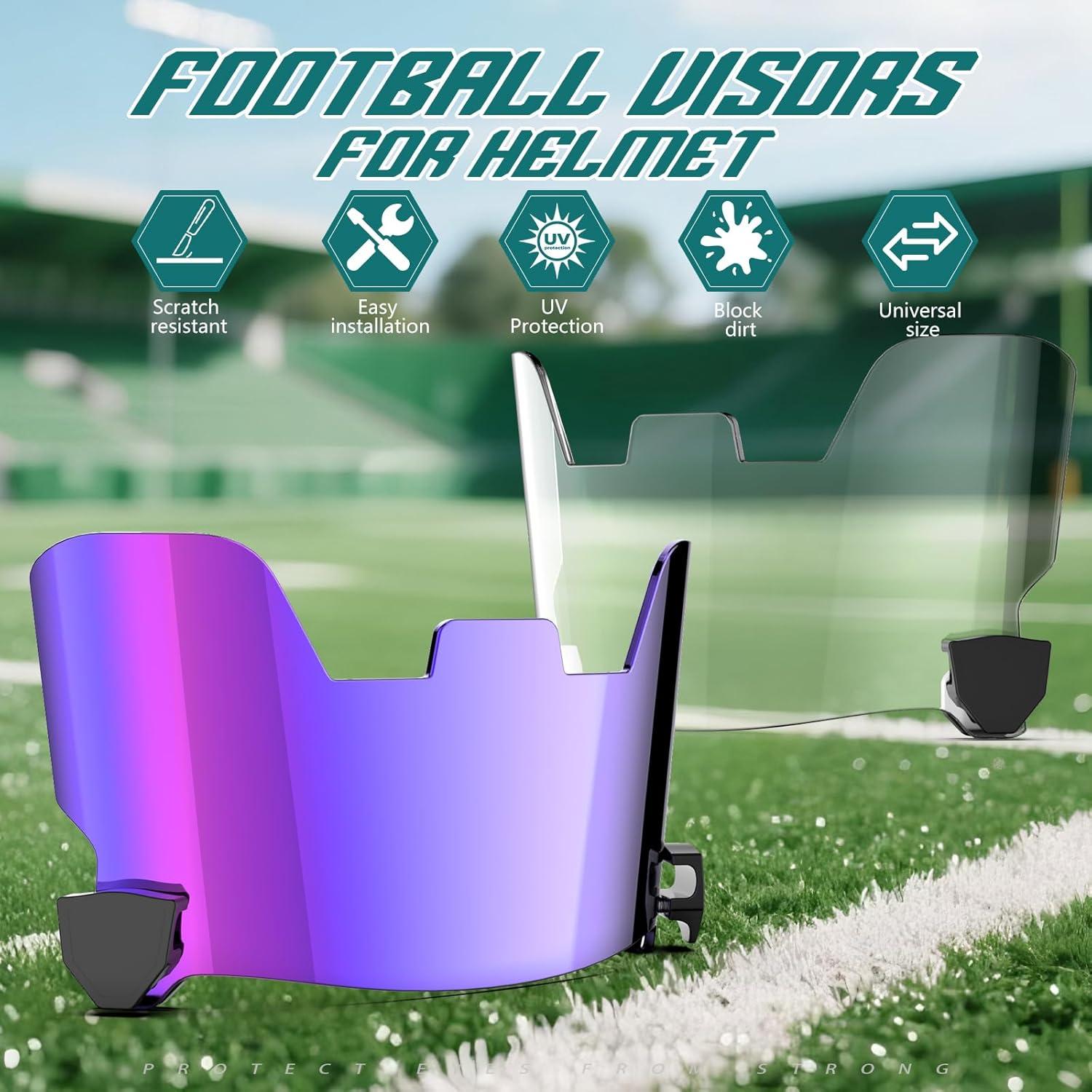 Visera de Fútbol KUBQLIG Azul Cobalto y Clara con Lentes