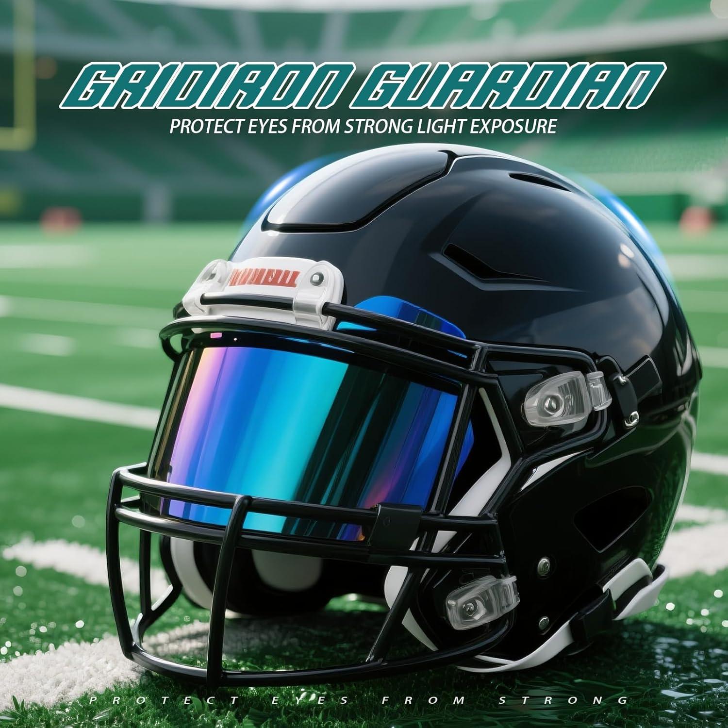 Visera de Fútbol KUBQLIG Azul Cobalto y Clara con Lentes