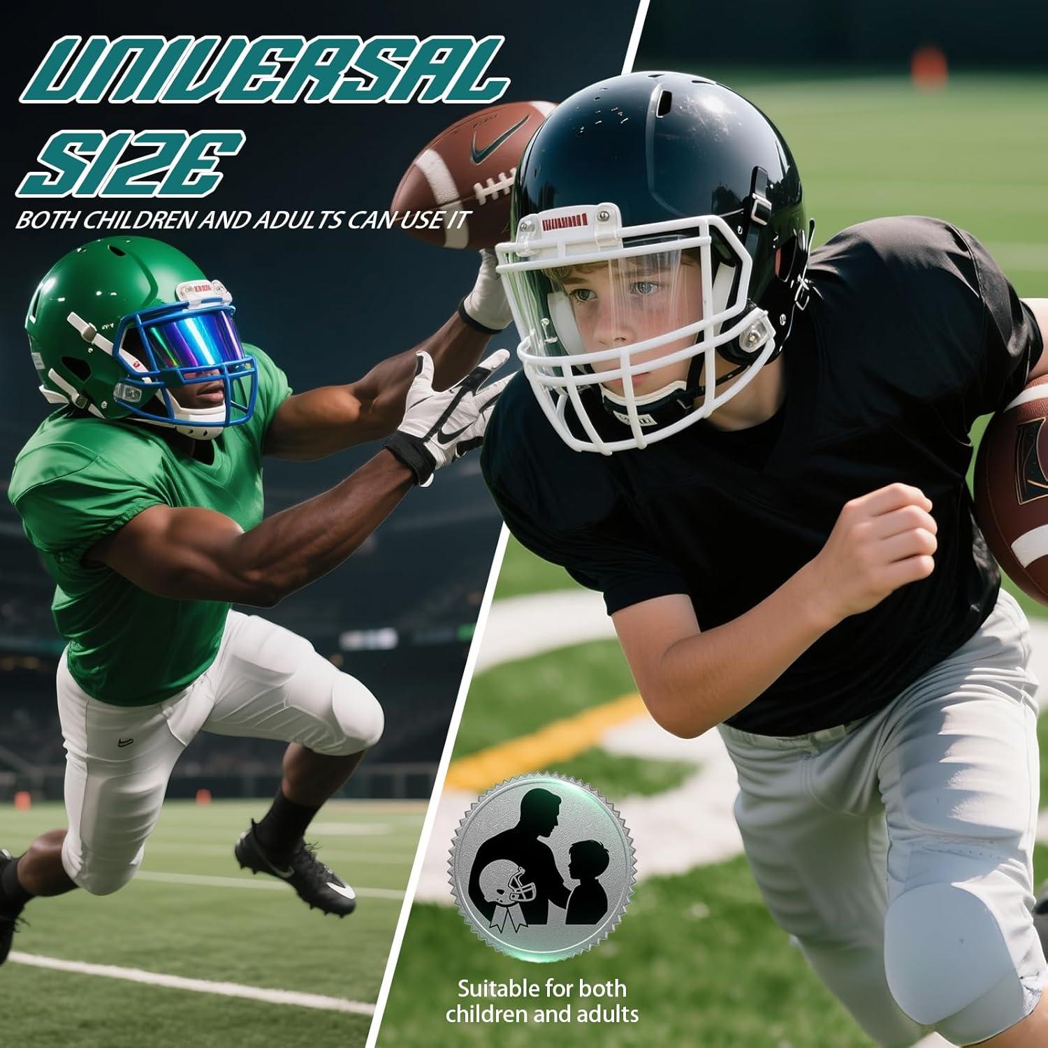 Visera de Fútbol KUBQLIG Azul Cobalto y Clara con Lentes