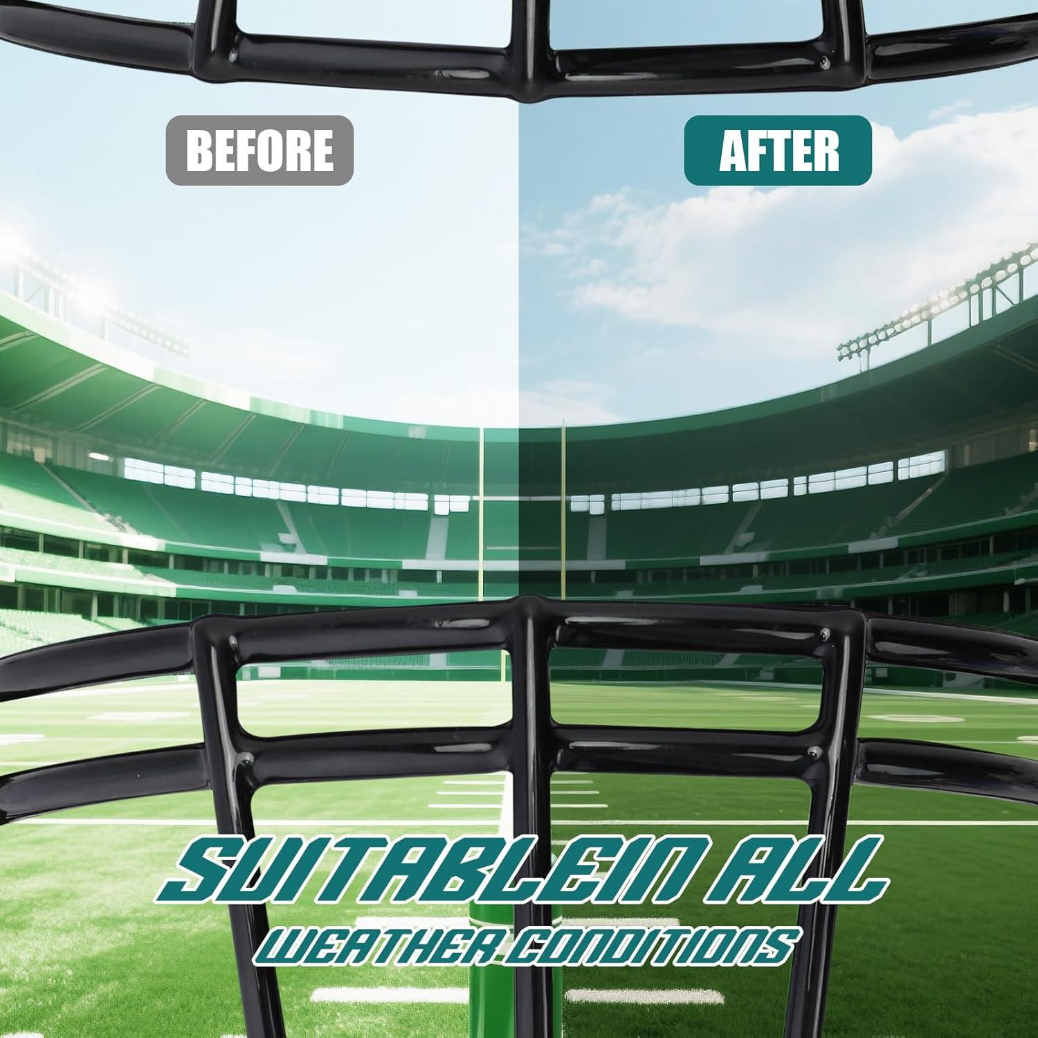 Visera de Fútbol KUBQLIG Azul Cobalto y Clara con Lentes