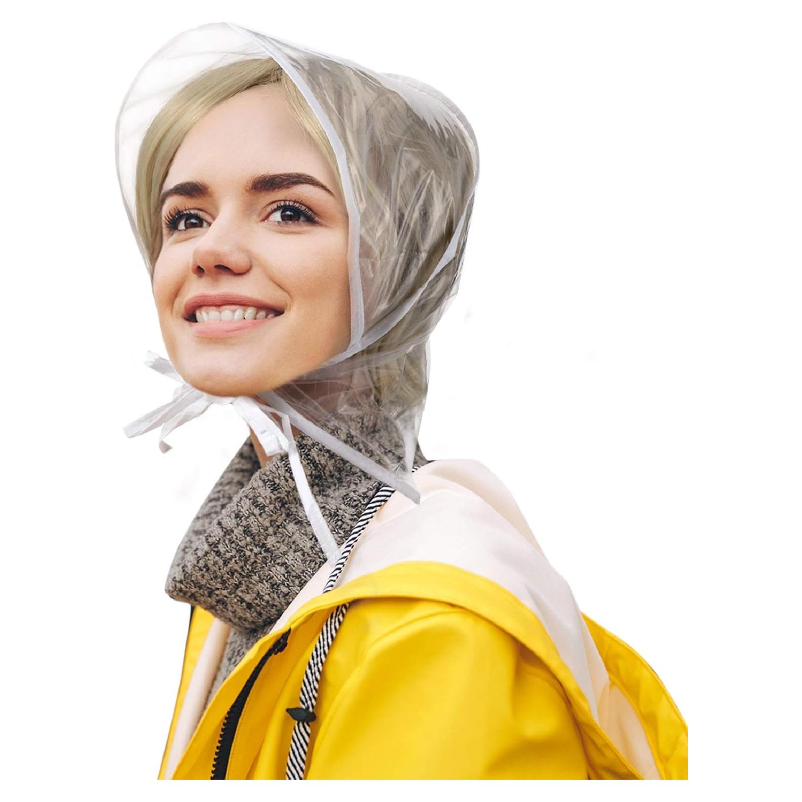 Gorros de Lluvia SATINIOR para Mujeres - 6 Pcs con Visera Transparente