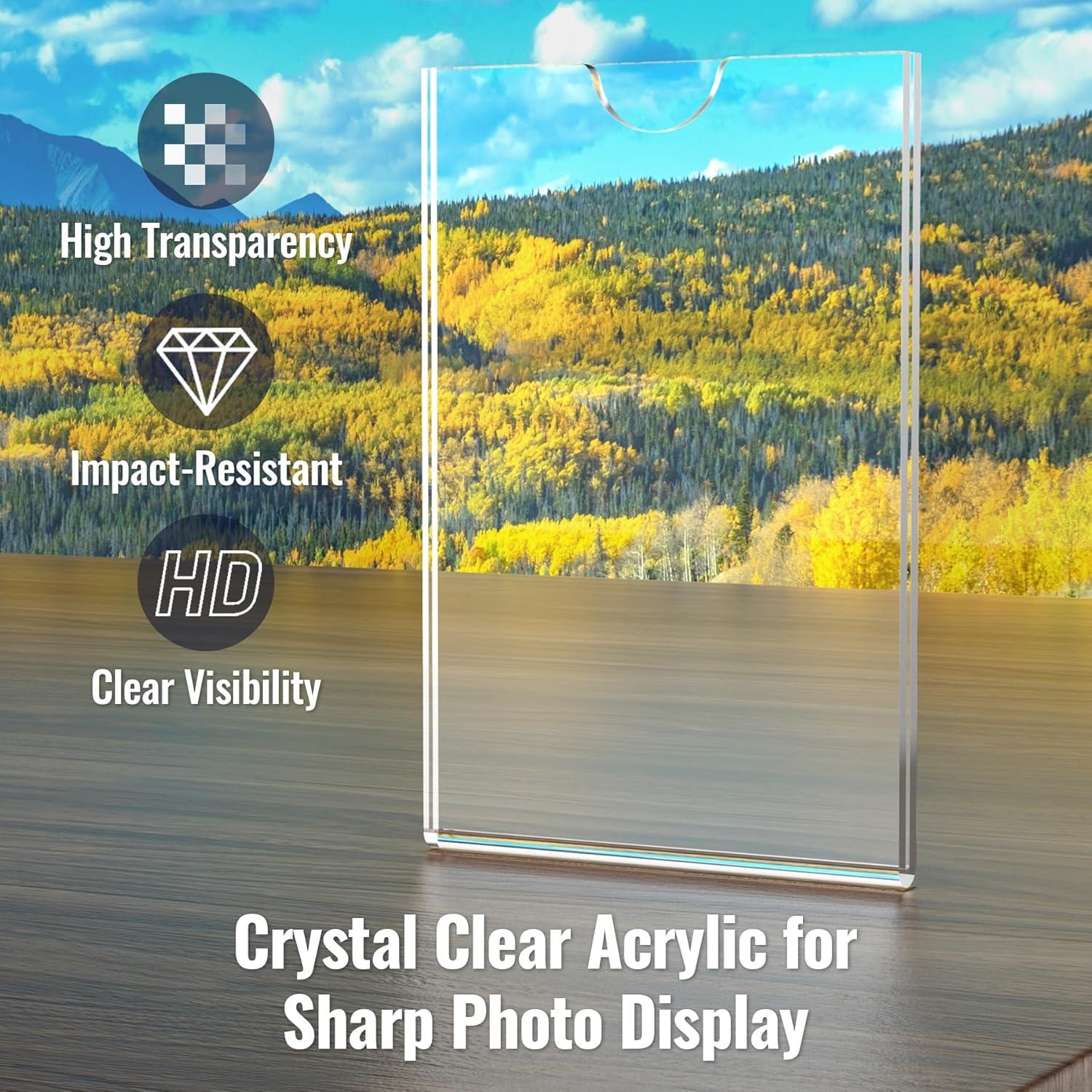 Soportes de Fotos de Acrílico NiHome para Visera de Coche - 4 Piezas