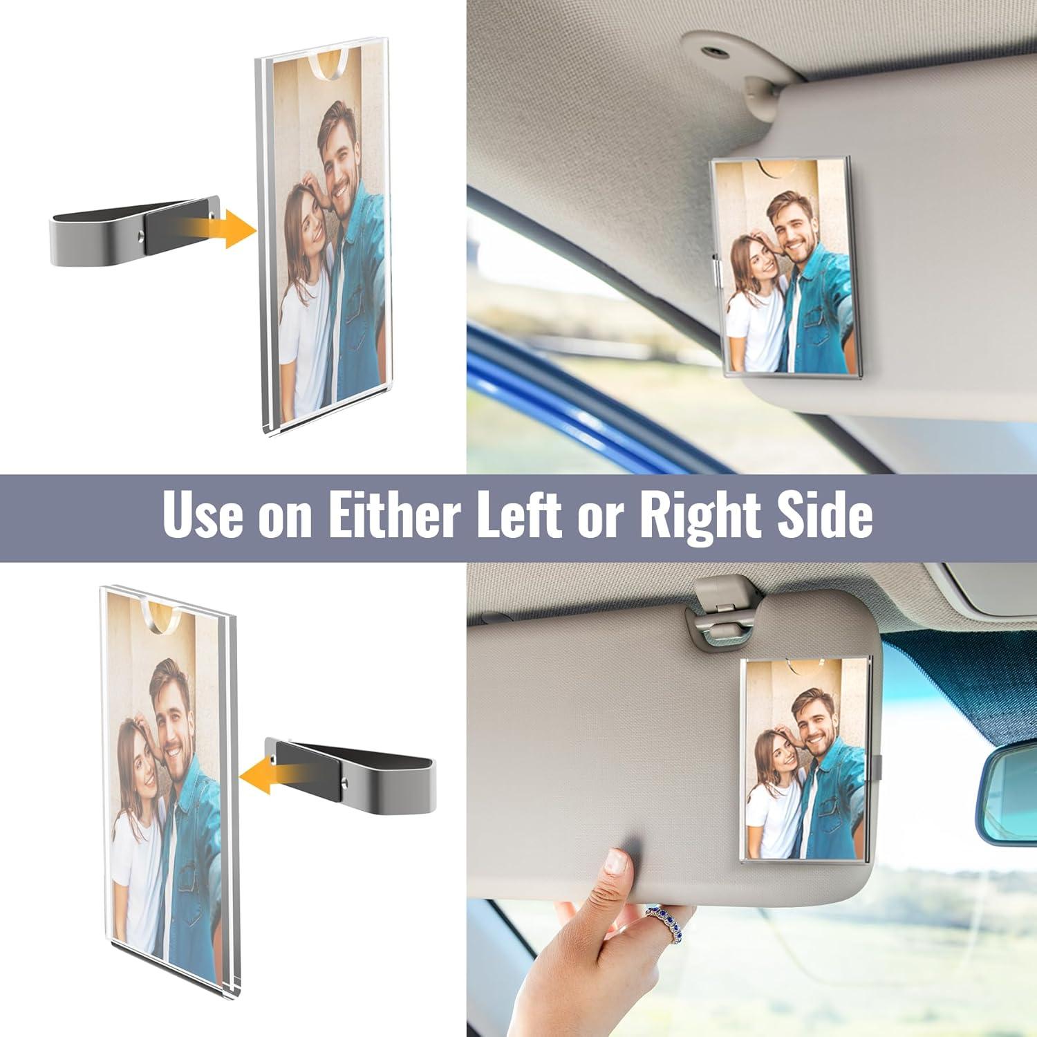 Soportes de Fotos de Acrílico NiHome para Visera de Coche - 4 Piezas