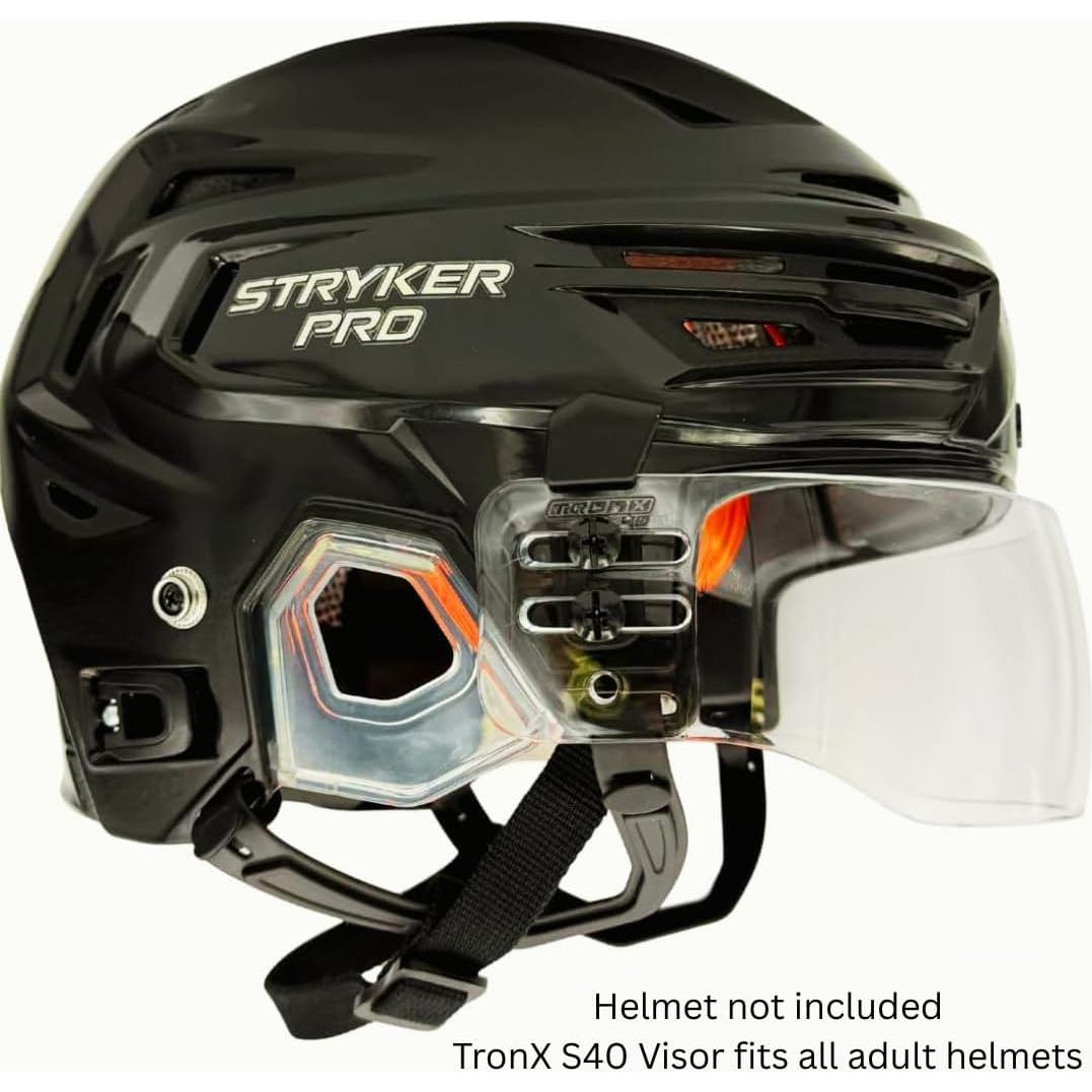 Visera Cortada Ventilada TronX S40 para Hockey Transparente CE