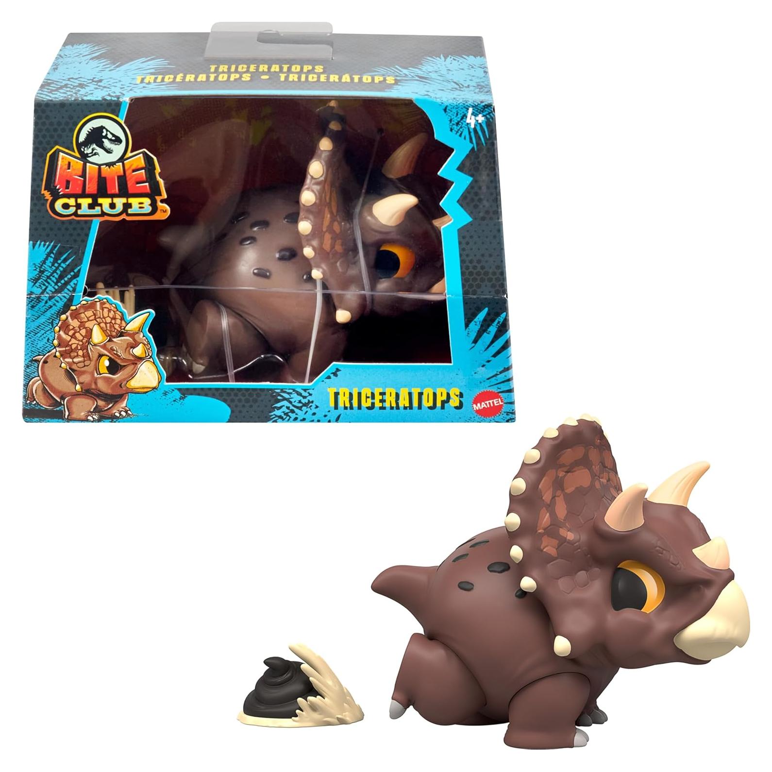 Figura de Acción Triceratops Bite Club Mattel Jurassic World 10 cm