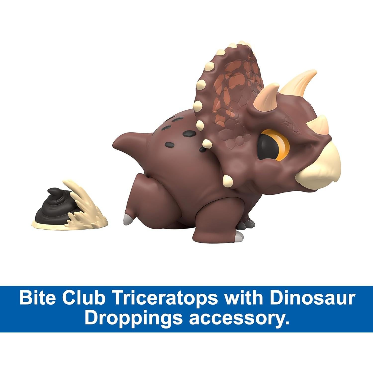 Figura de Acción Triceratops Bite Club Mattel Jurassic World 10 cm