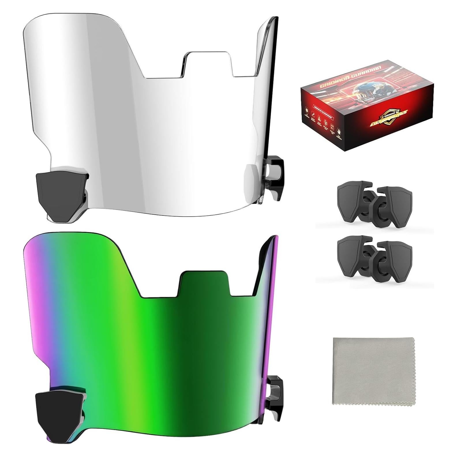 Visera de Fútbol ROMRLD 2-Pack Verde Neón y Clara, A prueba de Roturas