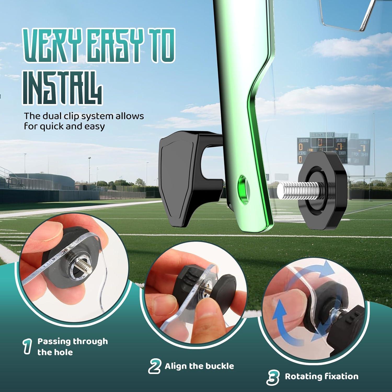 Visera de Fútbol ROMRLD 2-Pack Verde Neón y Clara, A prueba de Roturas