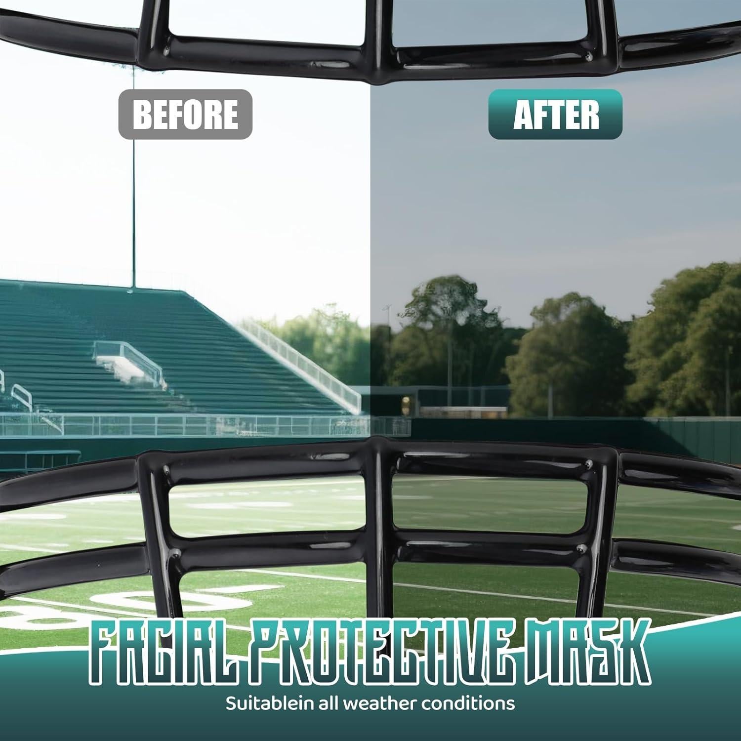 Visera de Fútbol ROMRLD 2-Pack Verde Neón y Clara, A prueba de Roturas