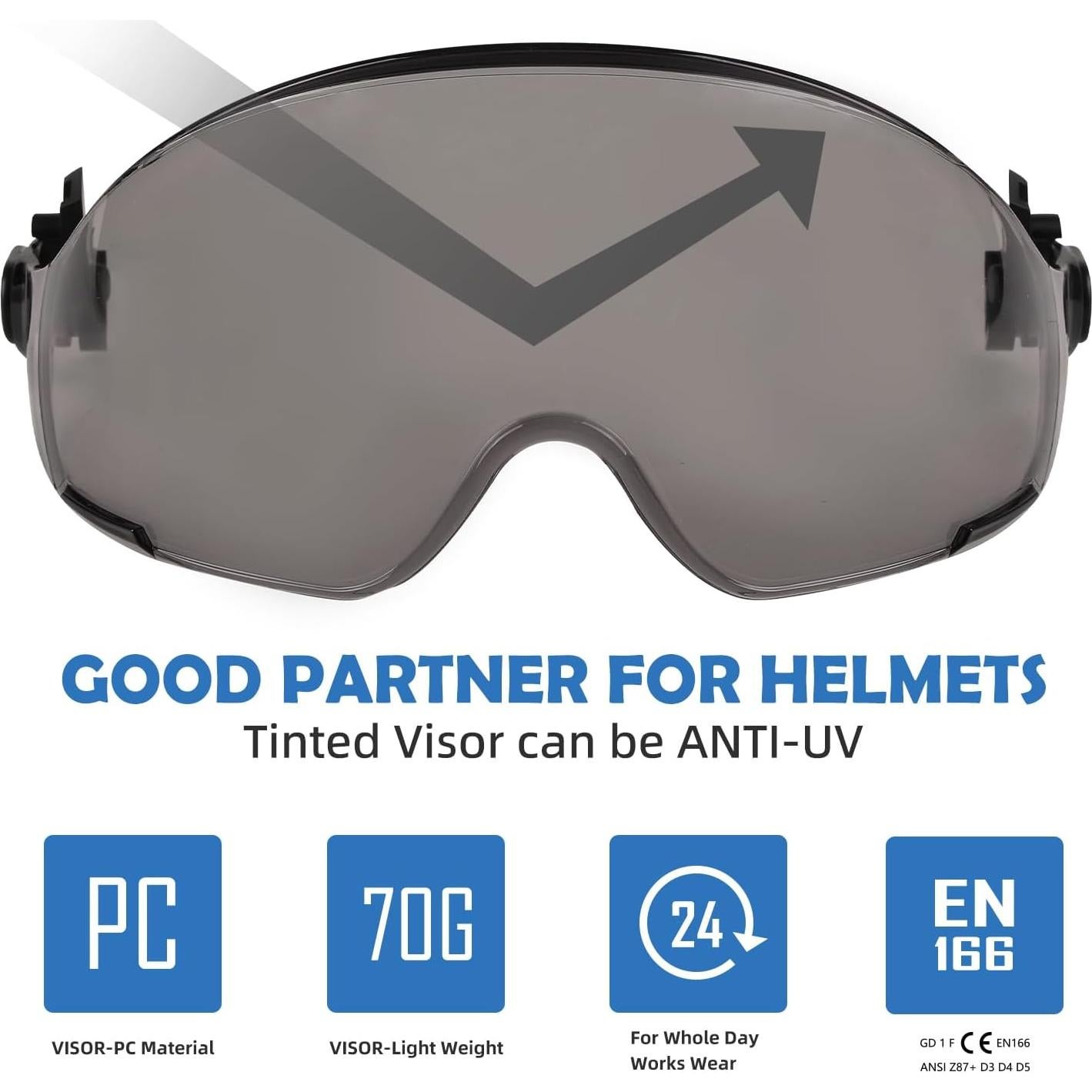 Casco de Seguridad UM ULTRAMAXX PJ-SVisor con Visera Tintada