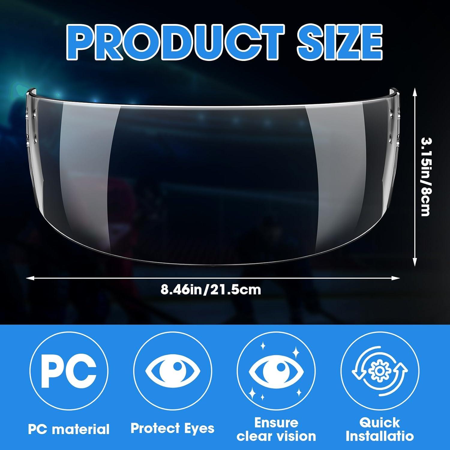 Visera de Casco de Hockey Copkim Transparente Anti Rayones