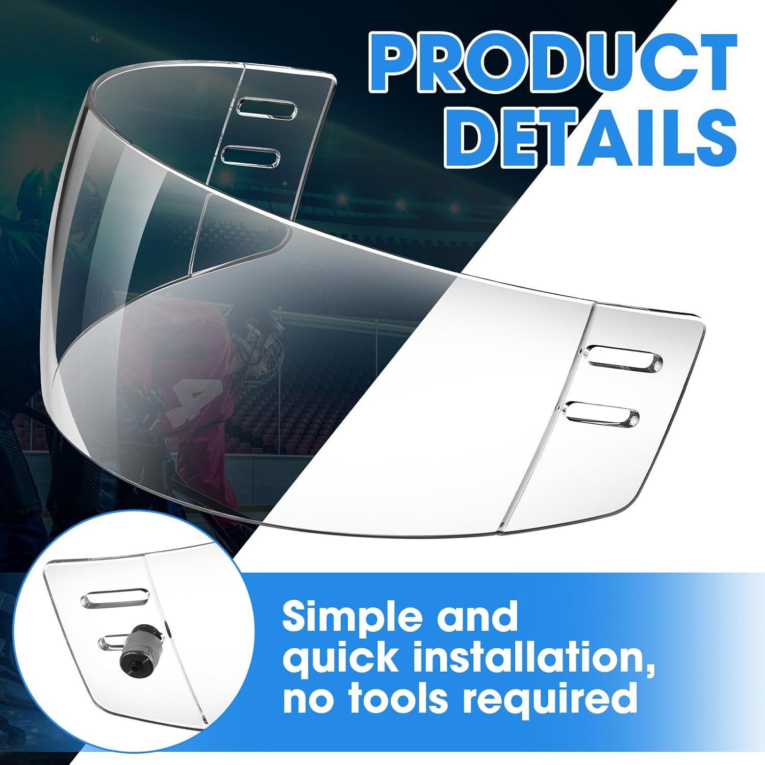 Visera de Casco de Hockey Copkim Transparente Anti Rayones