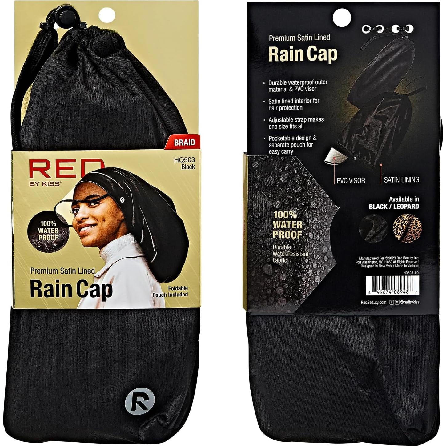 Gorro de Lluvia Red by Kiss Unisex Ajustable Impermeable