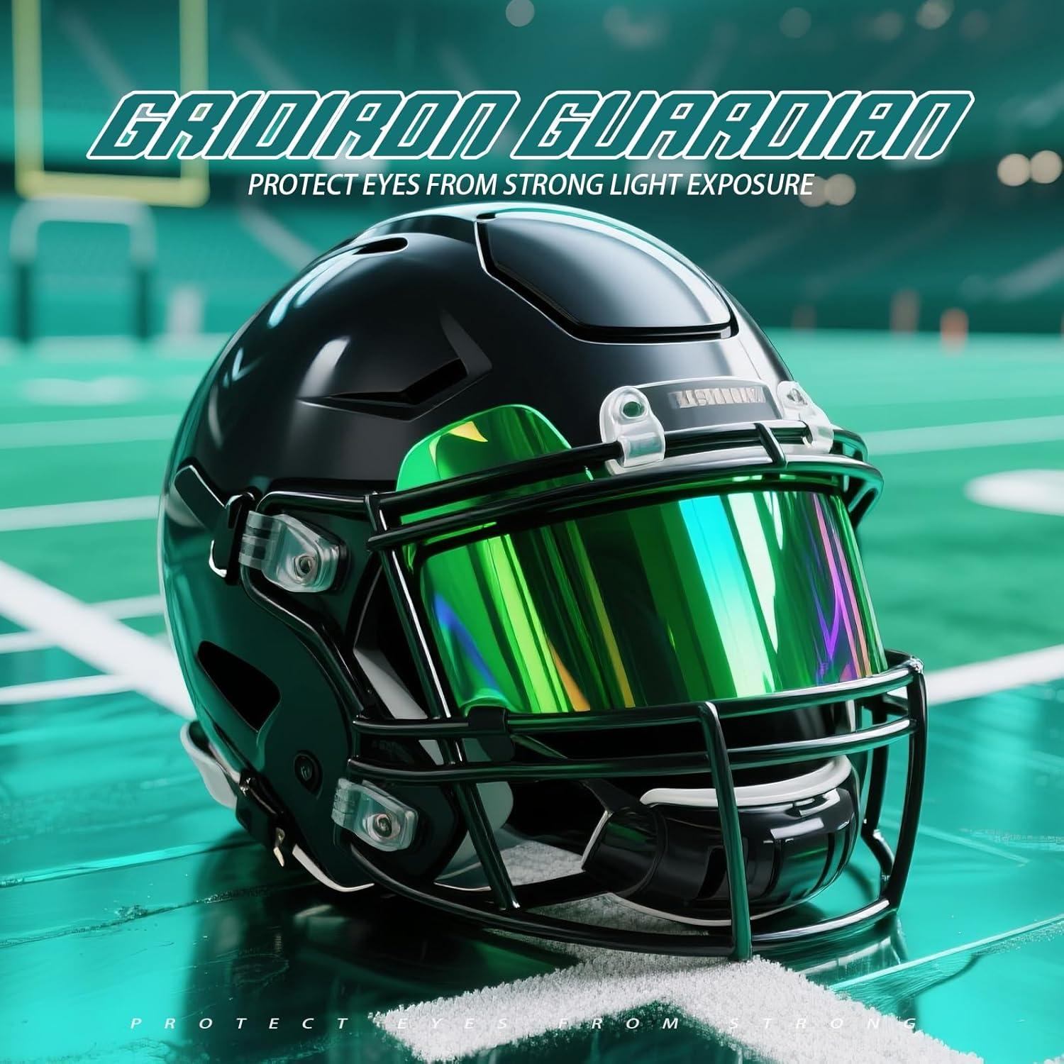 Visera de Fútbol KUBQLIG Verde Esmeralda y Clara - Combo 2 Lentes