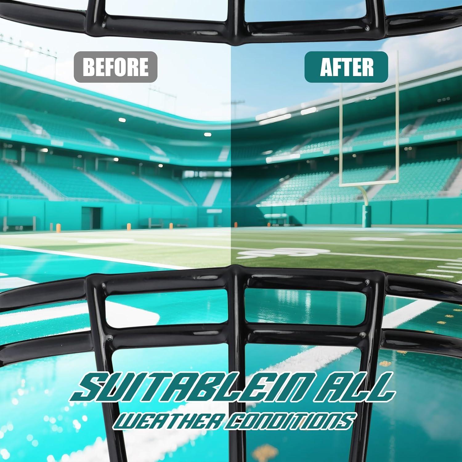 Visera de Fútbol KUBQLIG Verde Esmeralda y Clara - Combo 2 Lentes