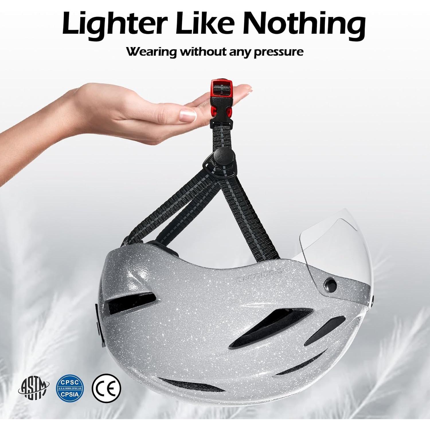 Casco de Bicicleta Odoland SP0916PNW Ajustable con Visera Solar