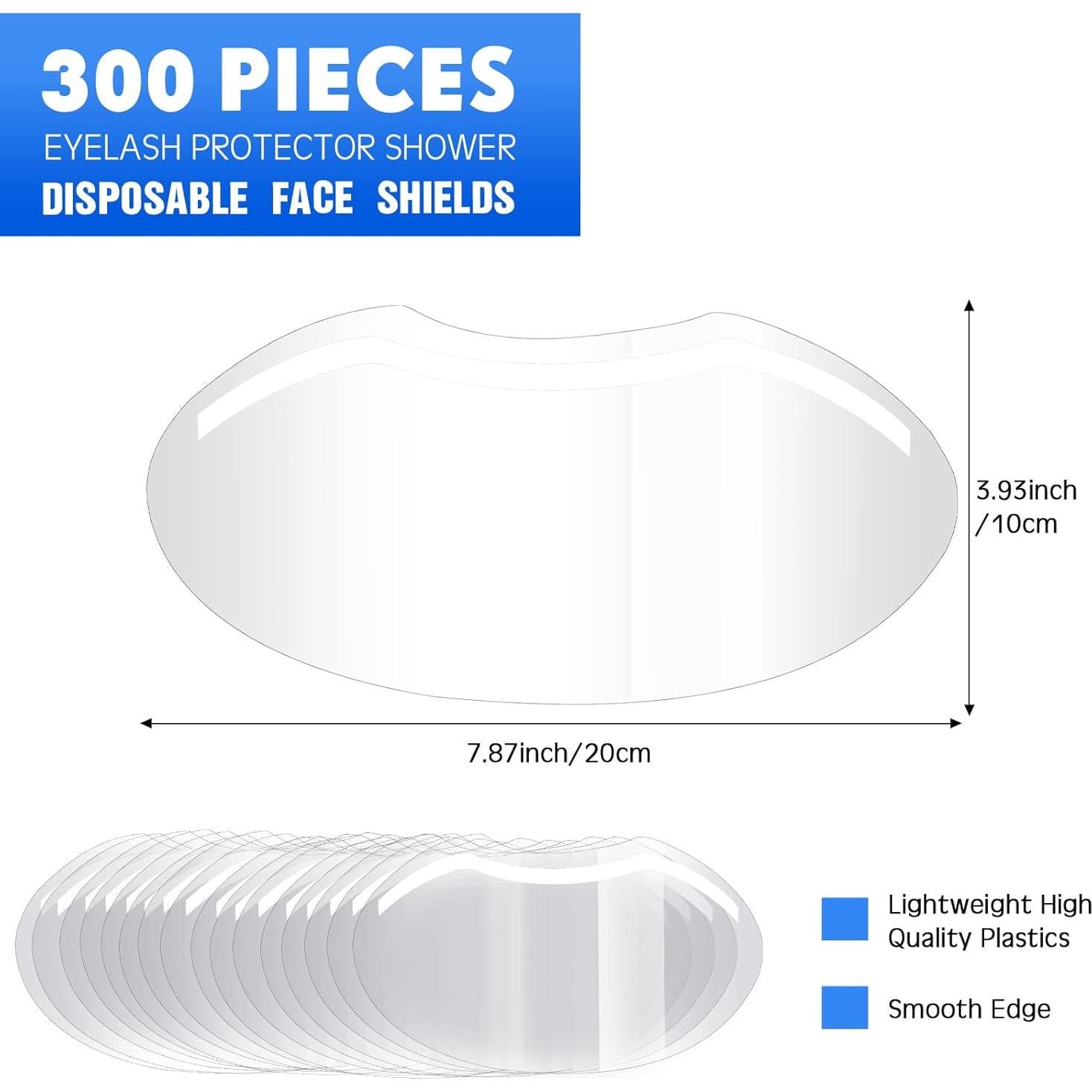 Honeydak 300 Pcs Visores Desechables para Ducha y Maquillaje