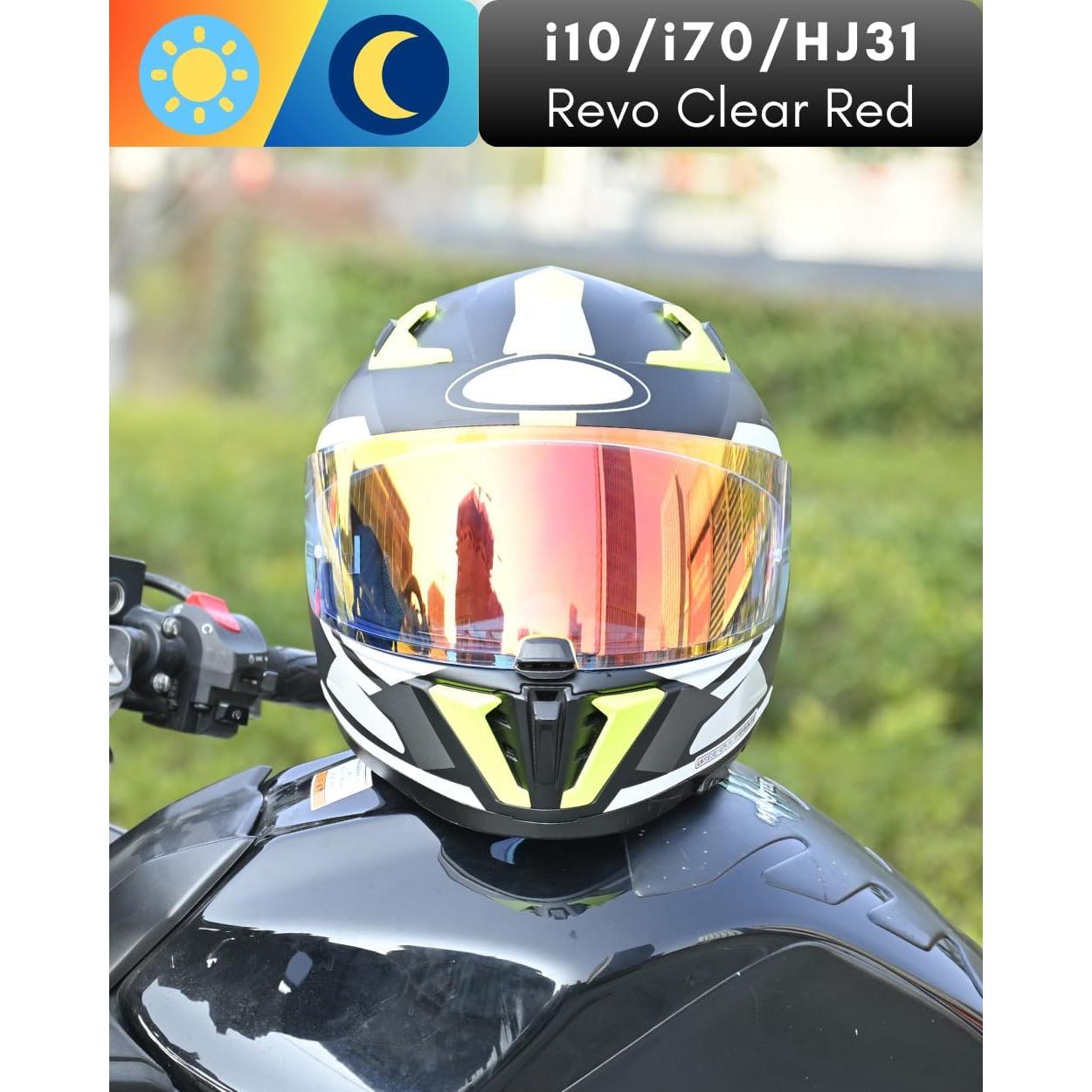 Visera de Reemplazo Logto I70 HJ-31 Revo Claro Rojo Universal