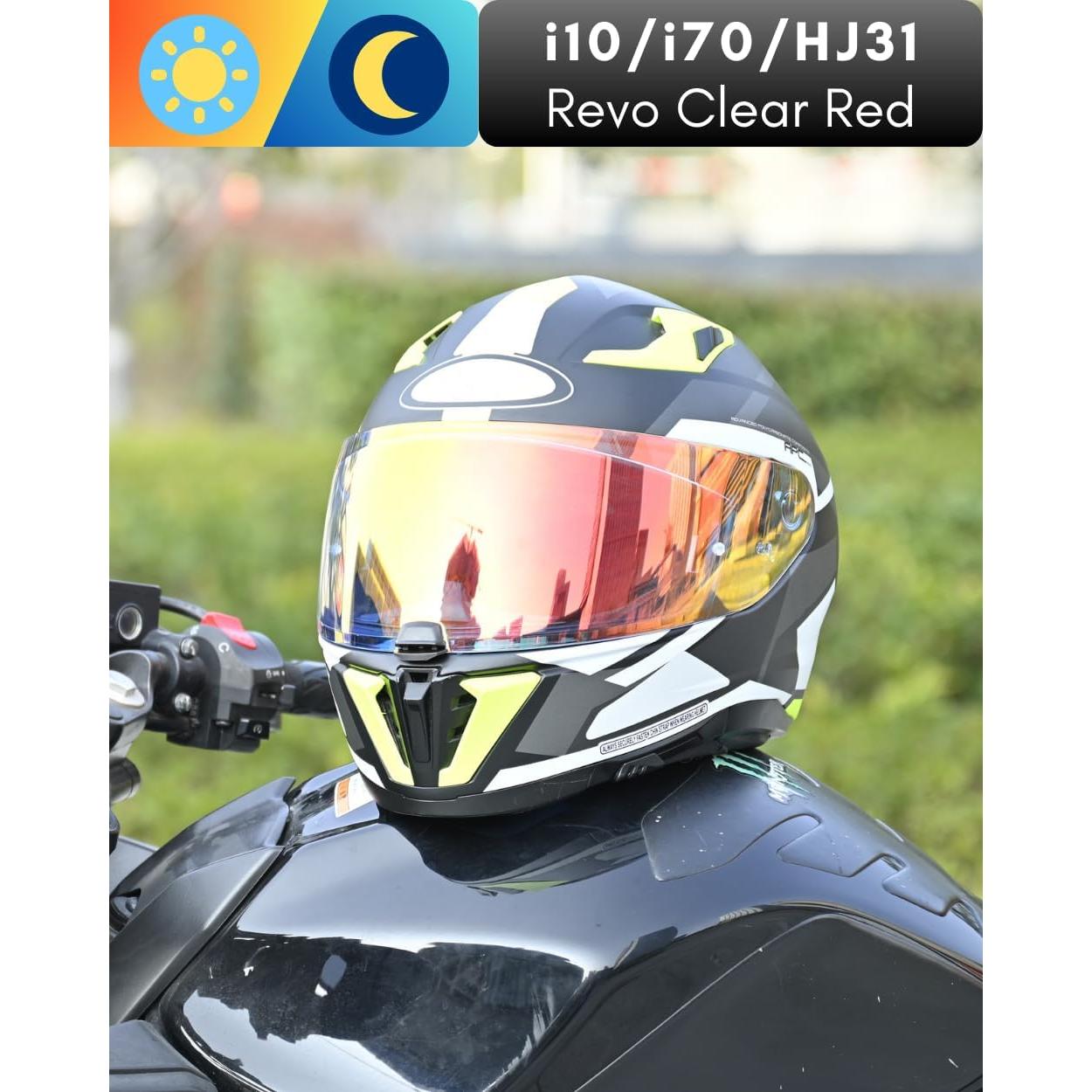 Visera de Reemplazo Logto I70 HJ-31 Revo Claro Rojo Universal