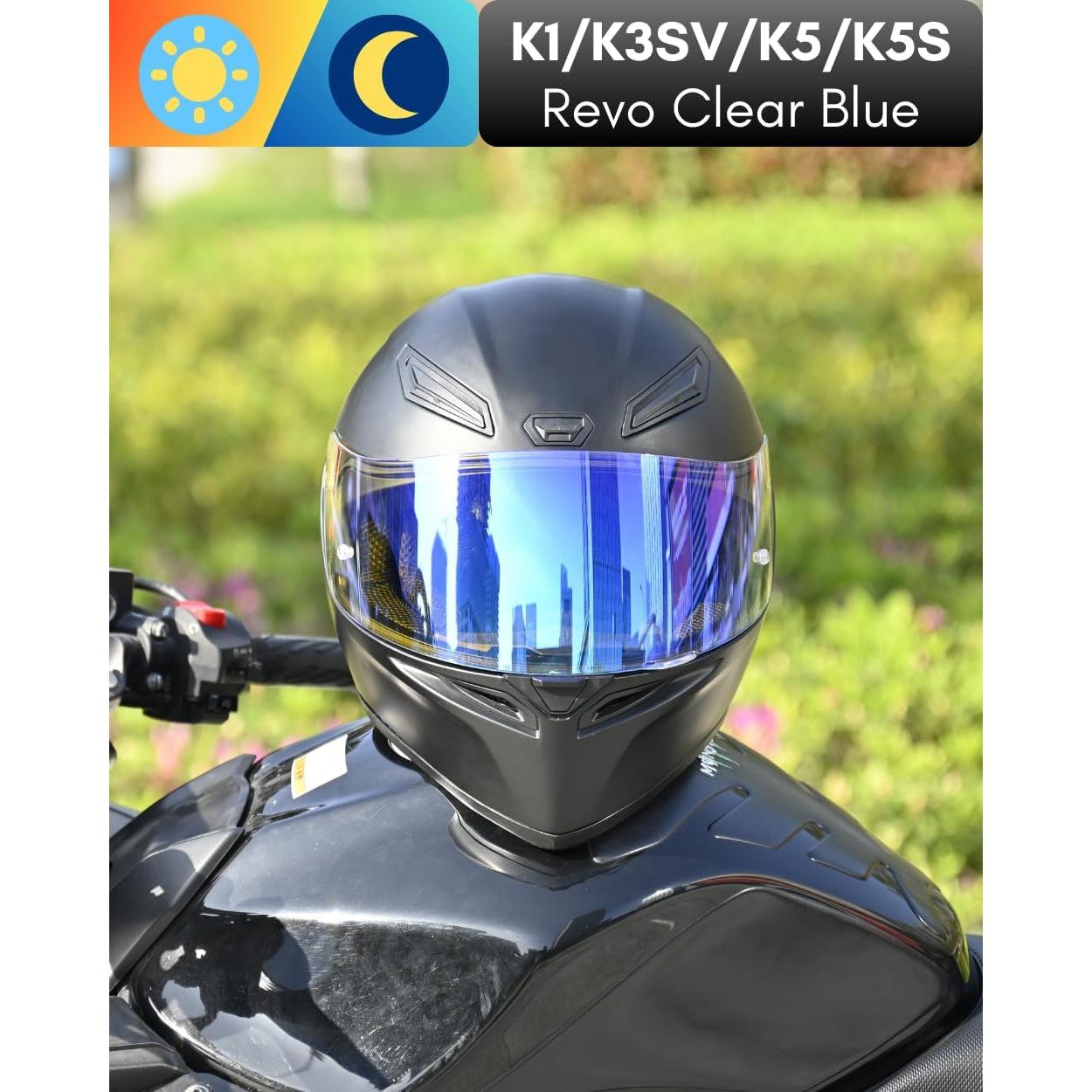 Visera de Casco Motocicleta Logto K1 K3SV K5 Revo Claro Azul