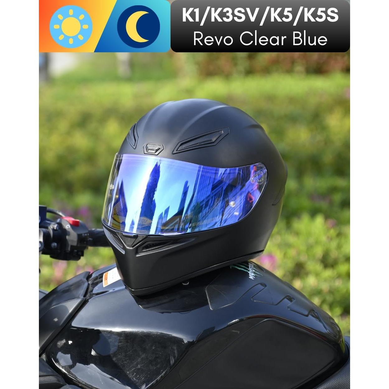 Visera de Casco Motocicleta Logto K1 K3SV K5 Revo Claro Azul