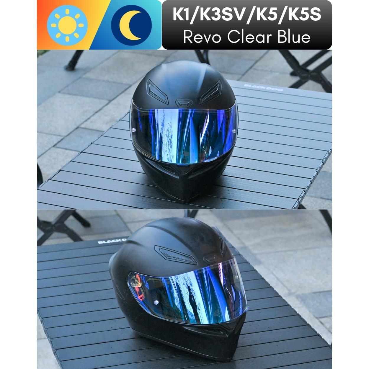 Visera de Casco Motocicleta Logto K1 K3SV K5 Revo Claro Azul