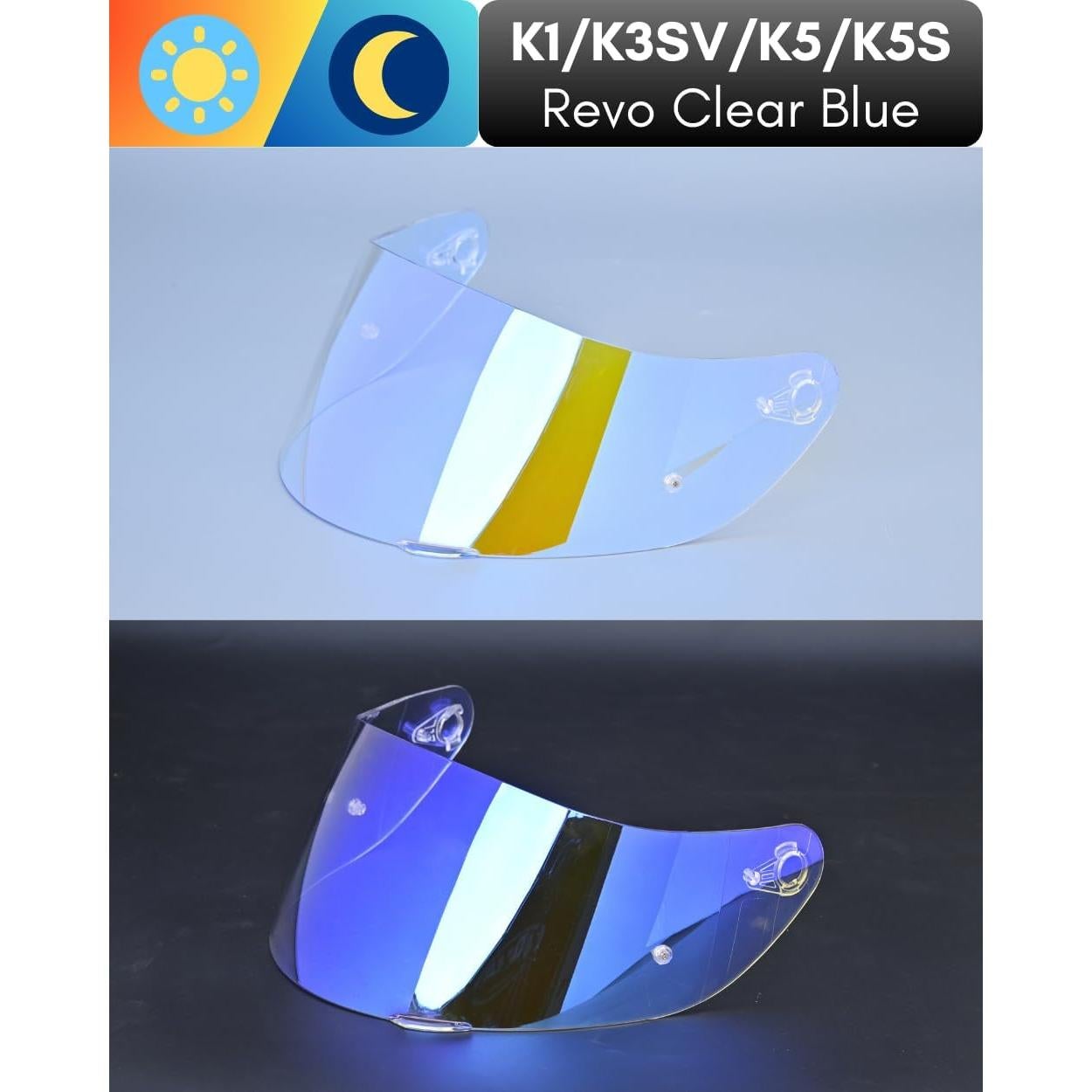 Visera de Casco Motocicleta Logto K1 K3SV K5 Revo Claro Azul
