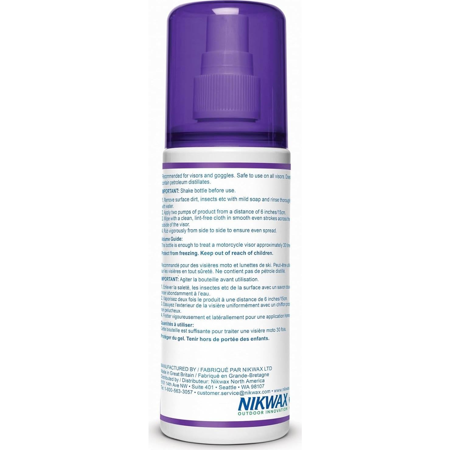 Nikwax Visor Proof Spray 118ml - Impermeabilizante para Gafas y Visores