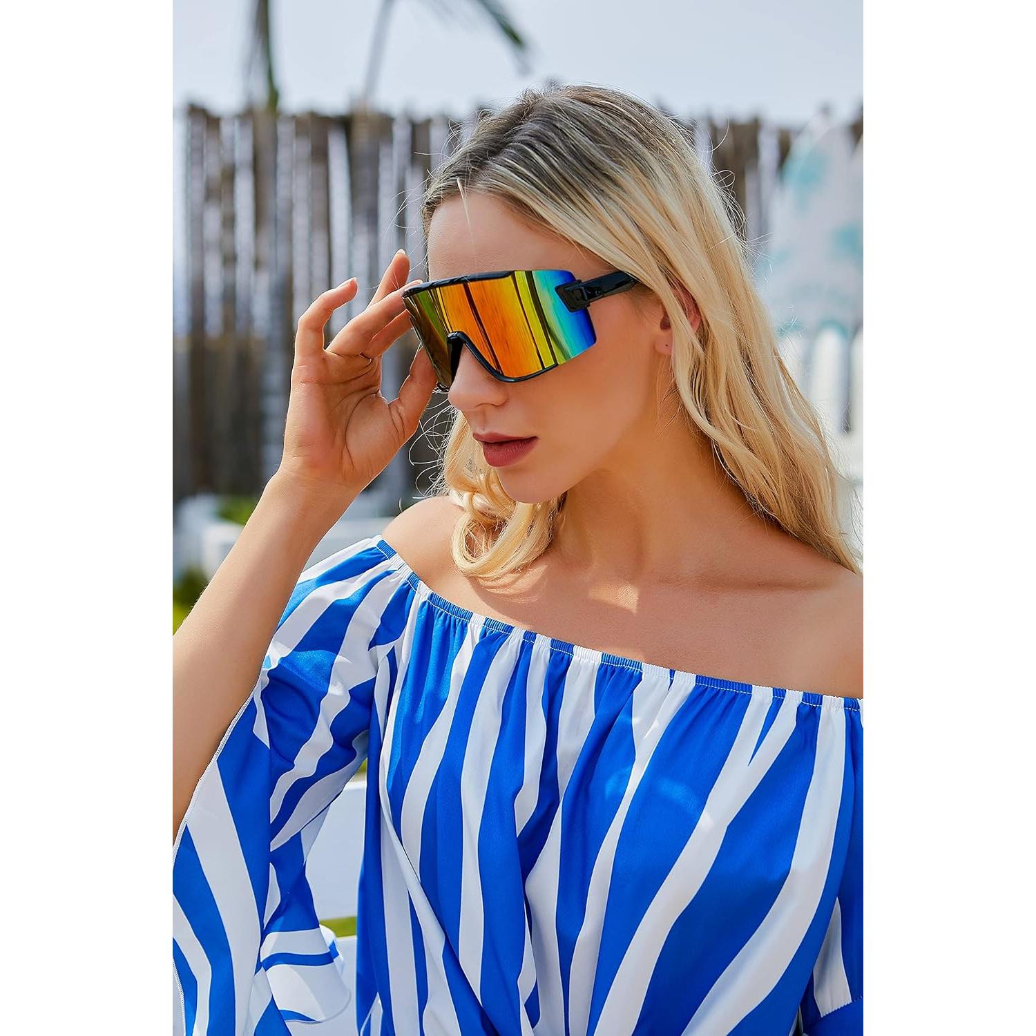 Gafas de sol Karsaer Vision Big Shield Rave unisex vintage