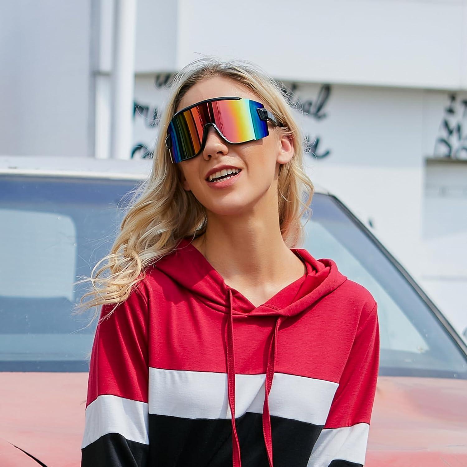 Gafas de sol Karsaer Vision Big Shield Rave unisex vintage