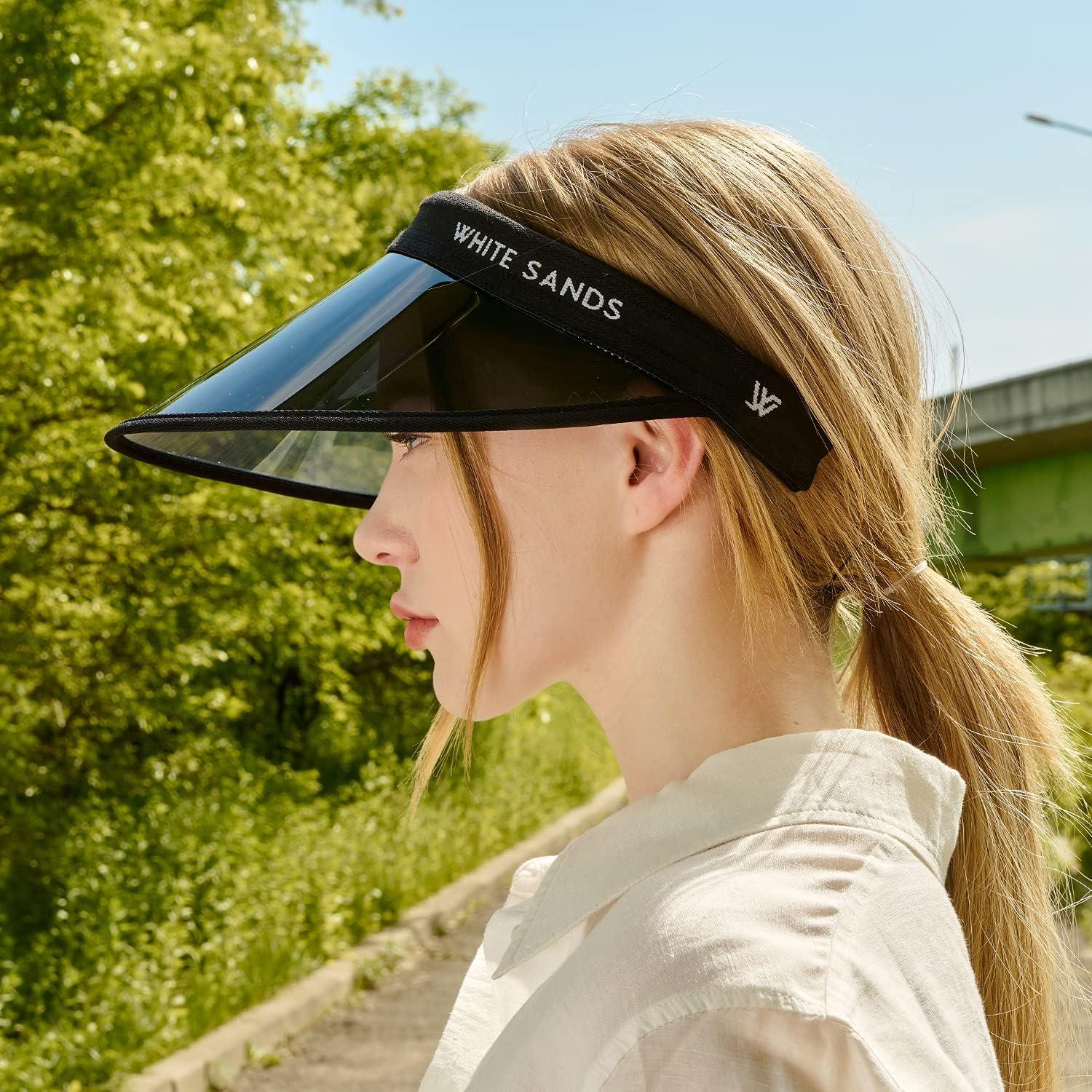 Gorra de Sol Desplegable Ancha Chamela Protección UV Negra