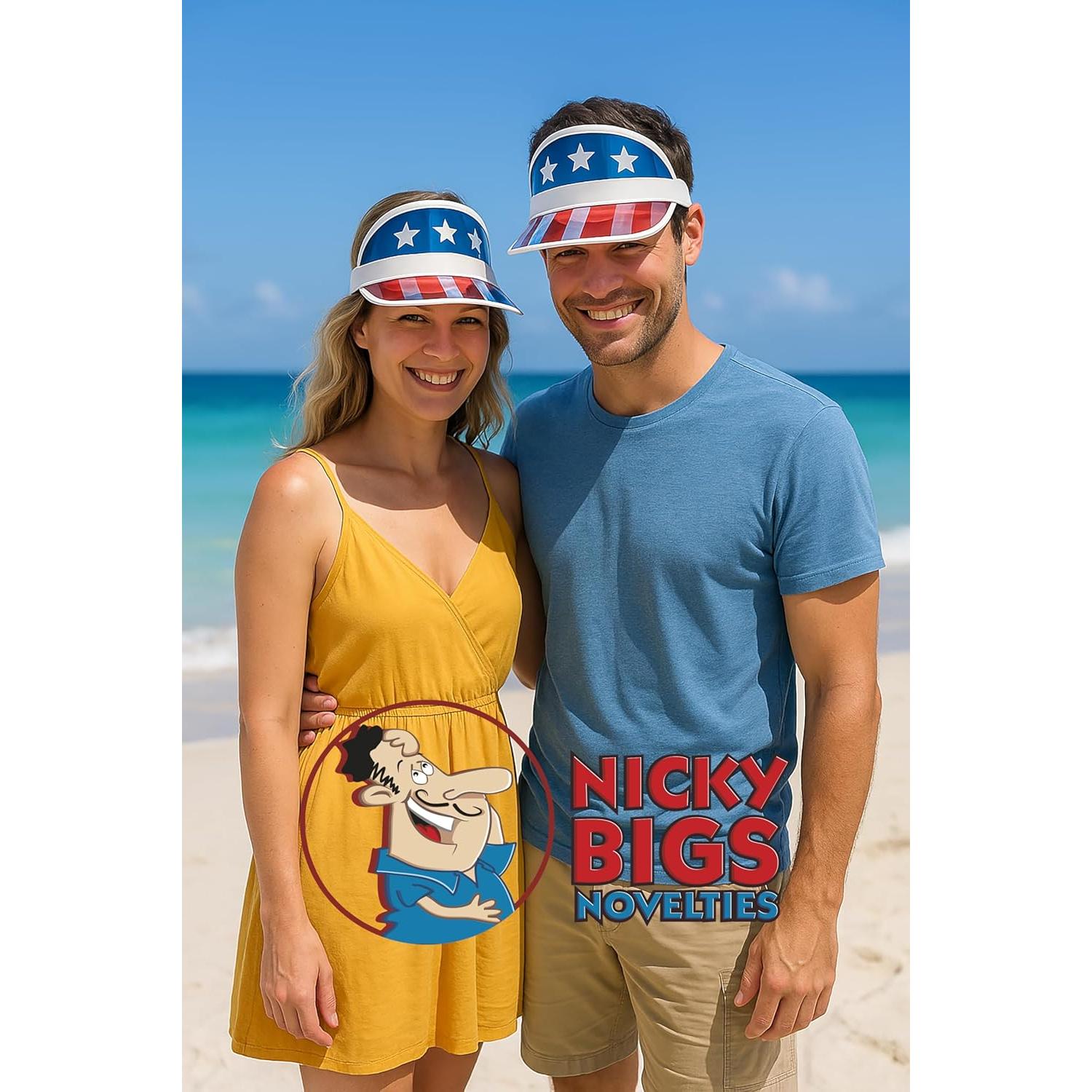 Gorra Visor Patriótico Nicky Bigs - Bandera Americana 20 cm