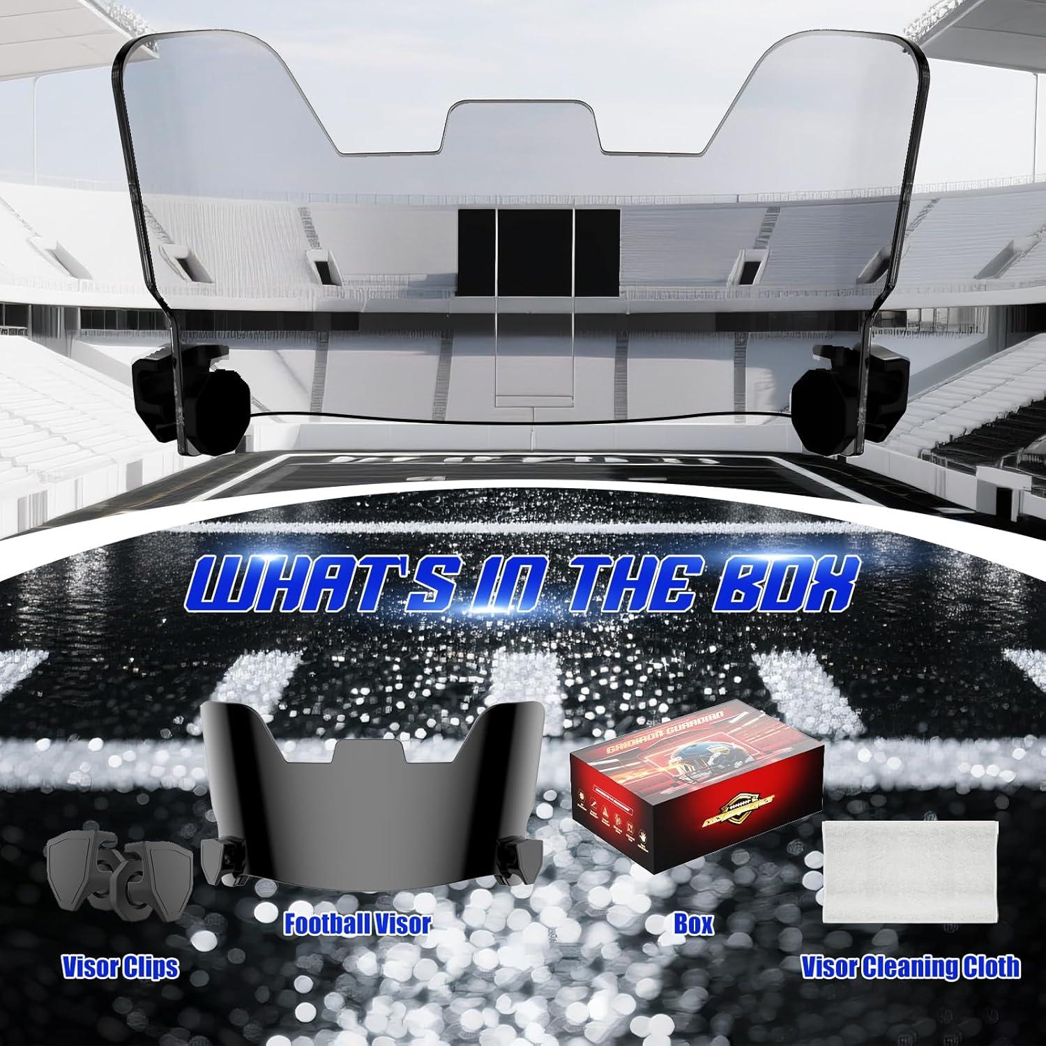 Visera de Fútbol KUBQLIG Negra Elite - Policarbonato Anti-Rayas