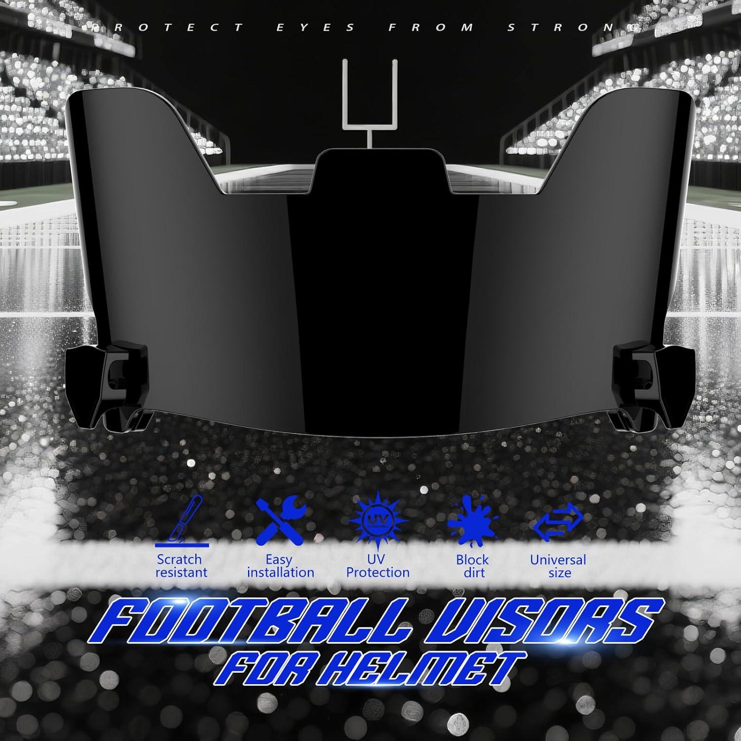 Visera de Fútbol KUBQLIG Negra Elite - Policarbonato Anti-Rayas