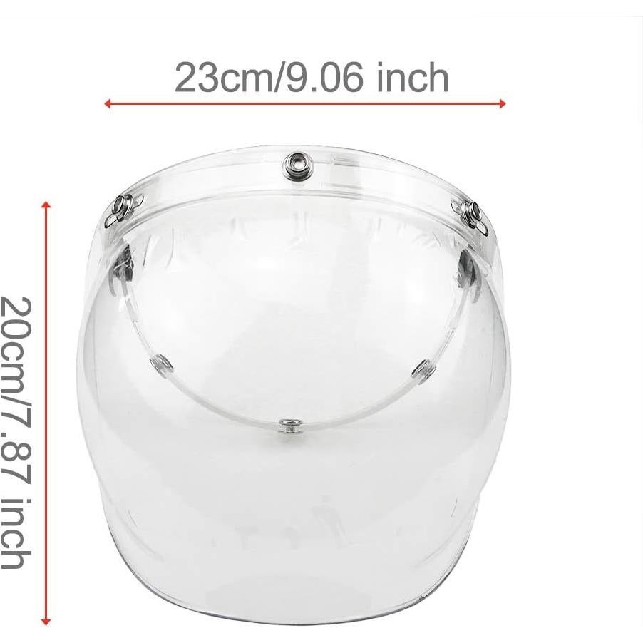 Visera Burbuja Universal WANCAR para Casco Abierto 3 Clips