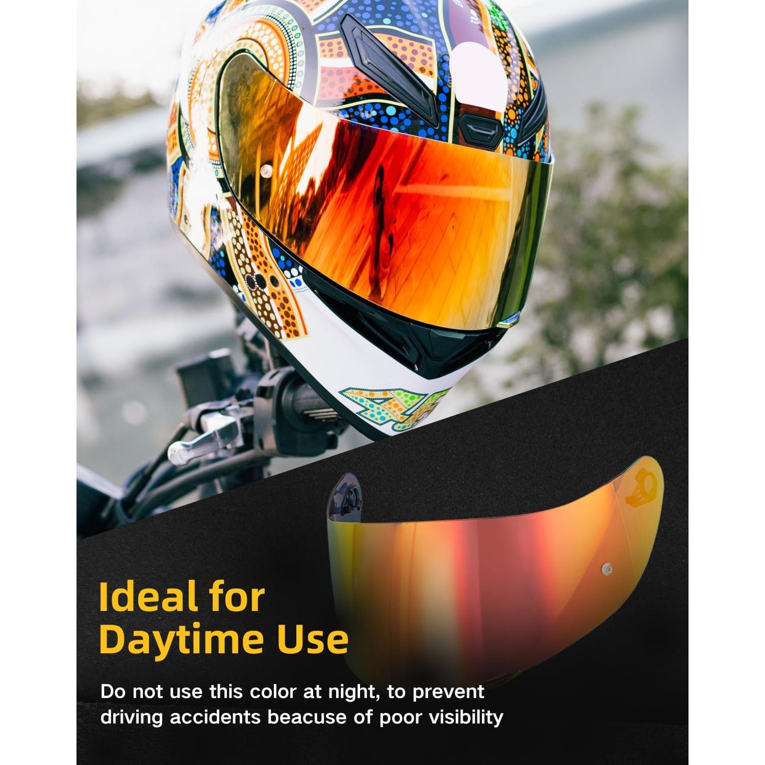 Visera de Casco Soman K1 K1S K3SV K5 K5S Tinte Rojo Revo