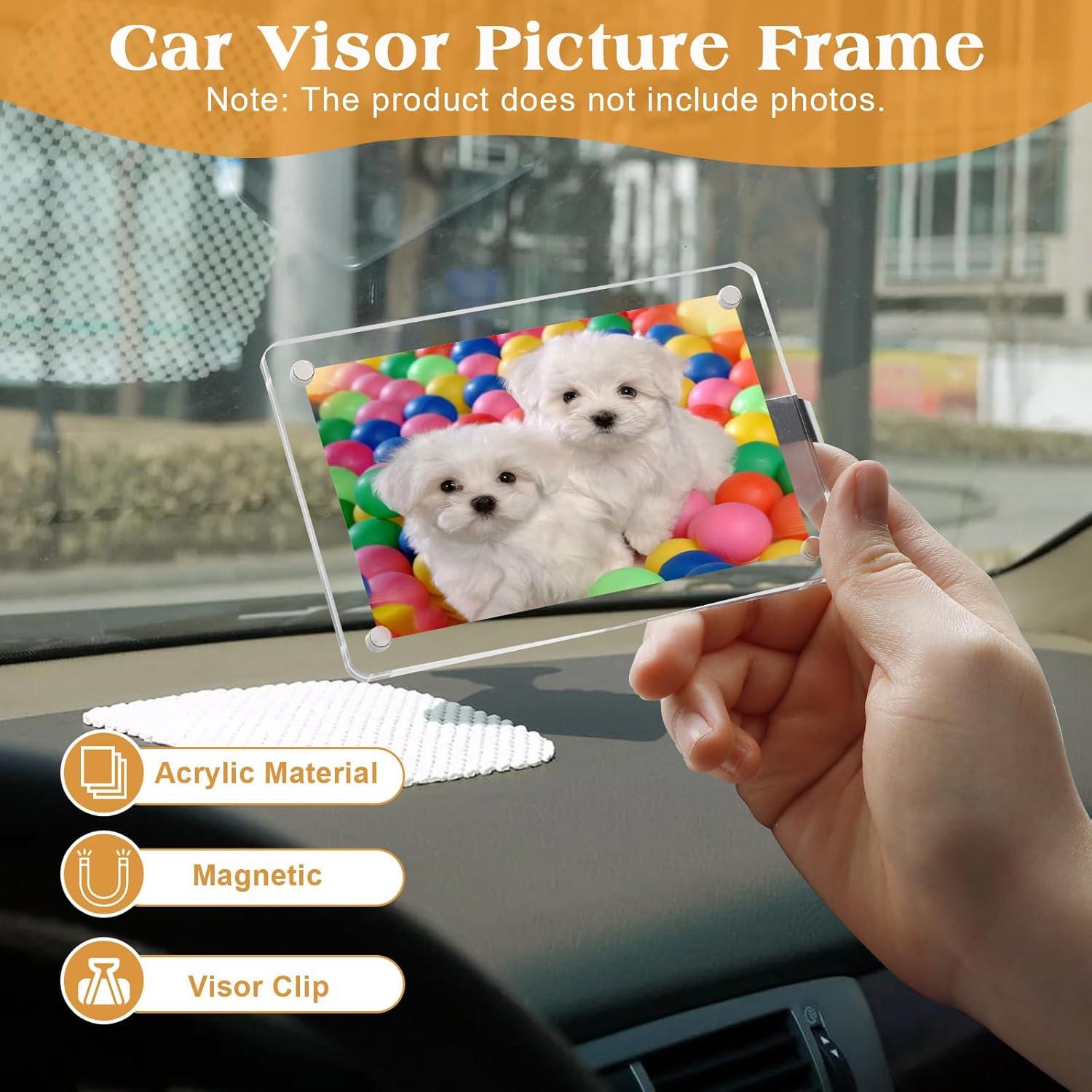 Marco de Foto Magnético Dargoose para Visera de Coche 2-Pack