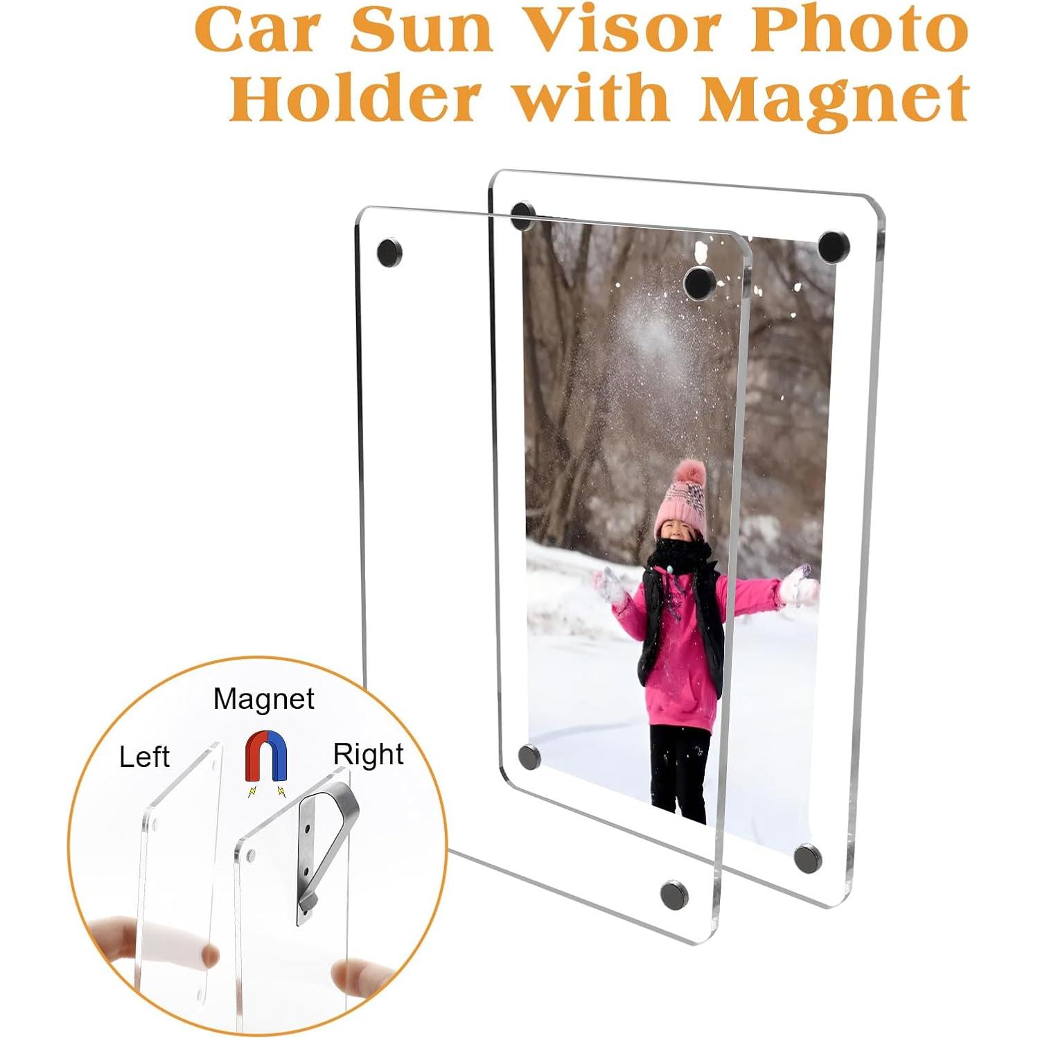 Marco de Foto Magnético Dargoose para Visera de Coche 2-Pack