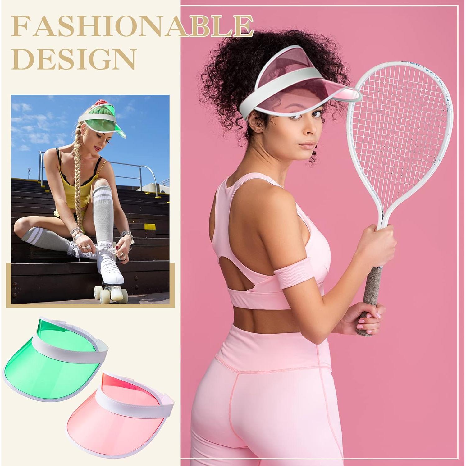 Vabean 40 Gorras de Visera Plástica UV Unisex 10 Colores